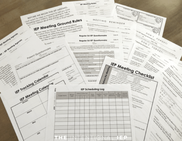 The Best Thing I Ever Did for My IEP Writing Self - The Intentional IEP for Free Printable Iep Meeting Agenda