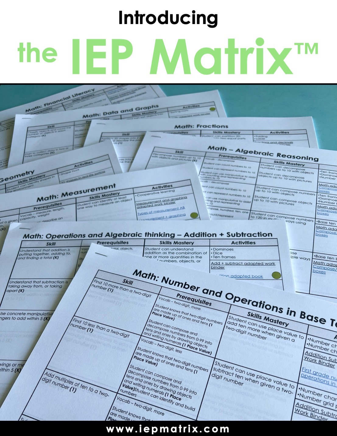 1 IEP Matrix™ | for Birth to 6th Grade Skills - Image 3