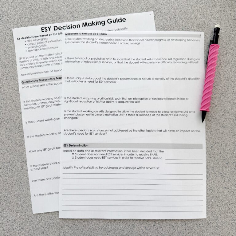 Esy Explained What Qualifies a Student for ESY? - The Intentional IEP